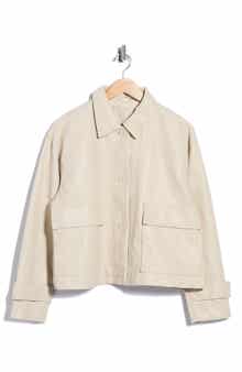Faux Leather Crop Jacket