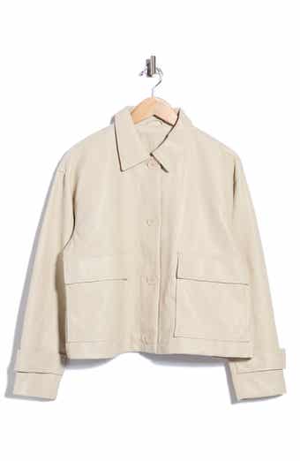 Faux Leather Crop Jacket