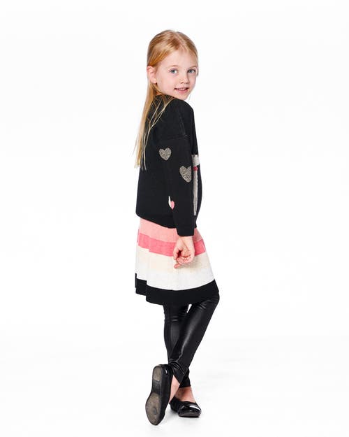 Deux Par Deux Striped Knit Skirt In Multi