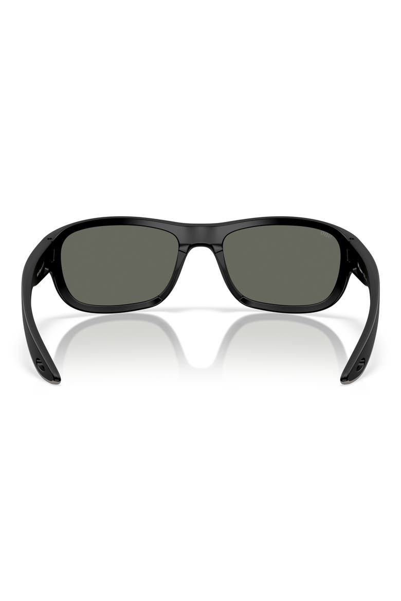 Clipperton 58mm Polarized Rectangular Sunglasses, Alternate, color, MATTE BLACK/ GRAY 580G