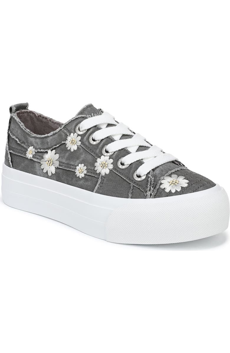 Blowfish Malibu Sadie Sun Platform Sneaker, Main, color, Charcoal Embroidered Fabric