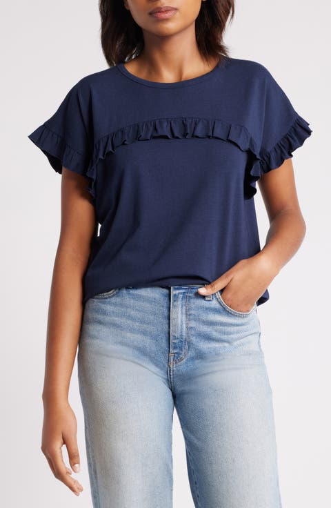 Ruffle Trim Top