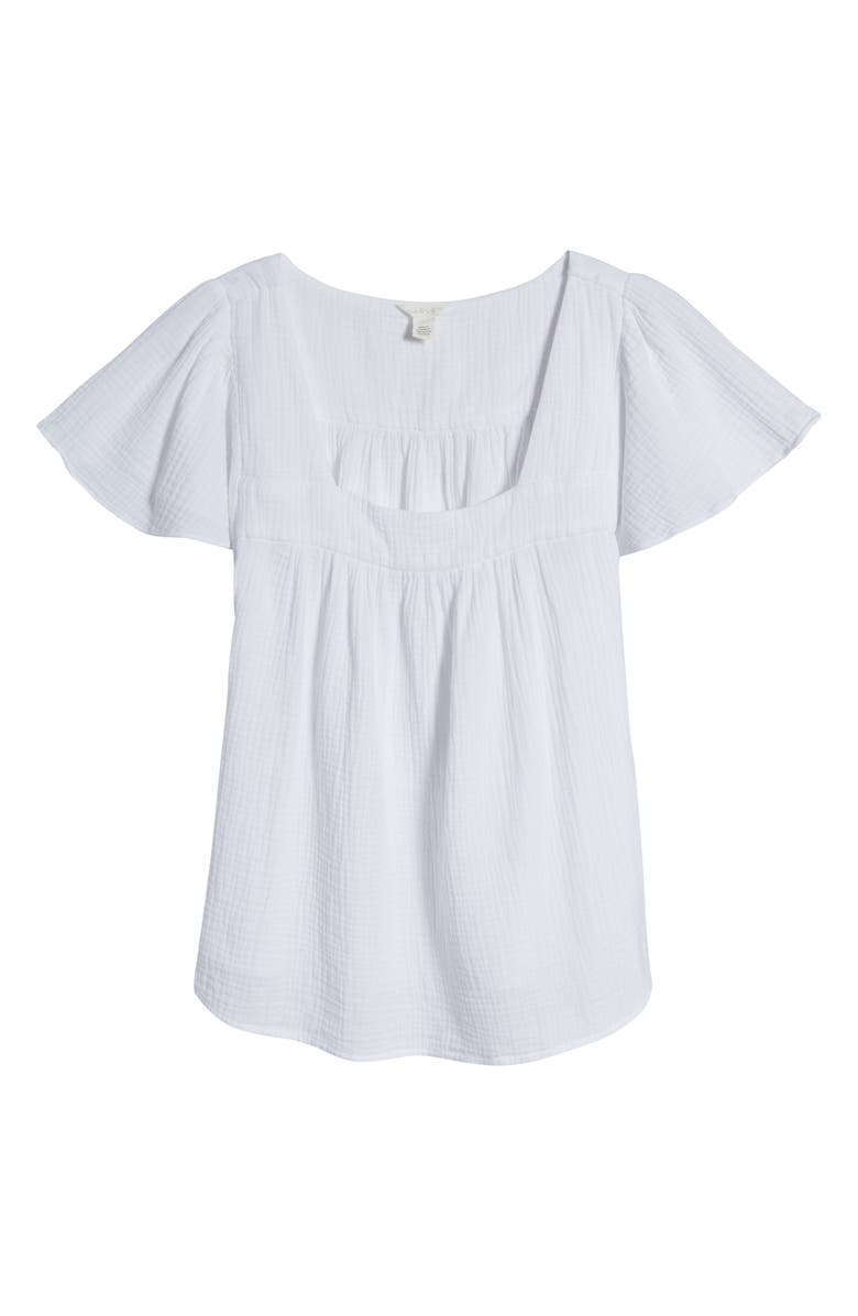 Caslon<sup>®</sup> Caslon Square Neck Cotton Blouse, Alternate, color, 