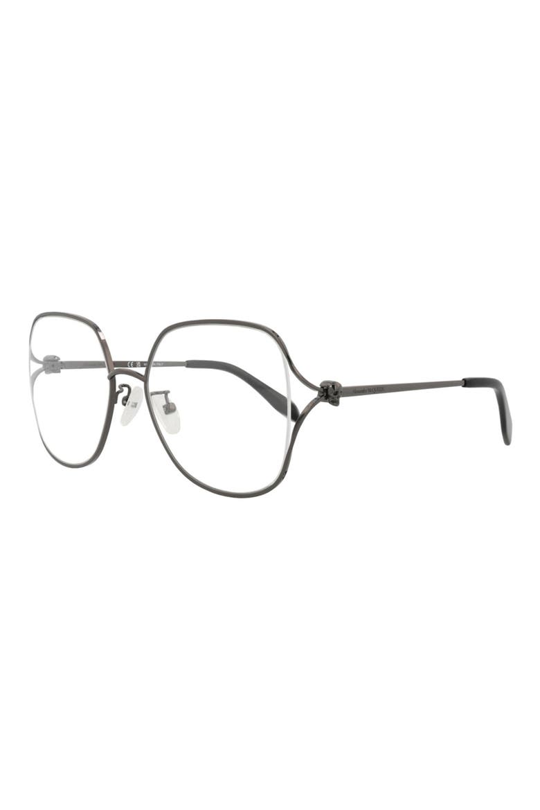 54mm Square Sunglasses, Alternate, color, RUTHENIUM TRANSPARENT