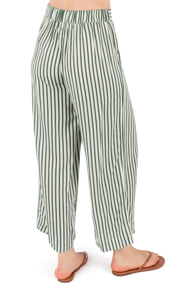 Hurley Roadside Stripe Wide Leg Pants, Alternate, color, Eden