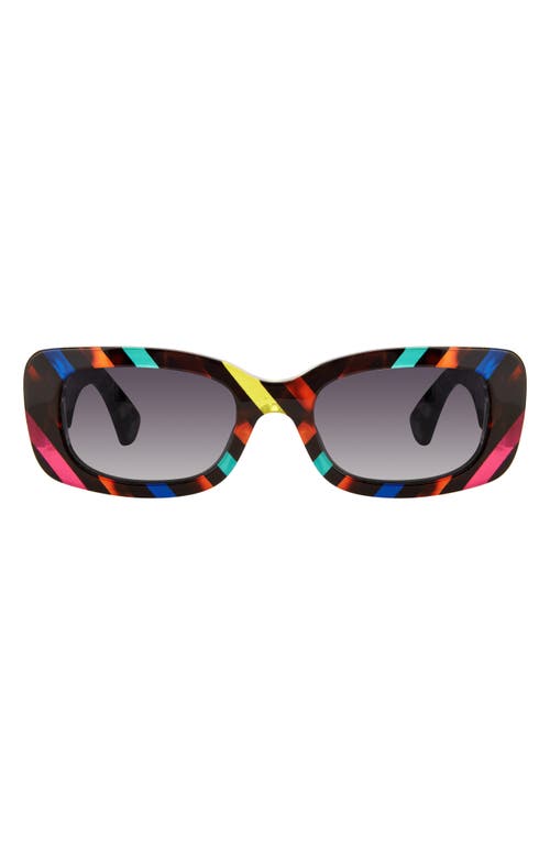 Kurt Geiger London 52mm Rectangular Sunglasses In Rainbow/smoke
