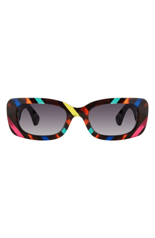 Kurt Geiger London 52mm Rectangular Sunglasses in Rainbow/Smoke 