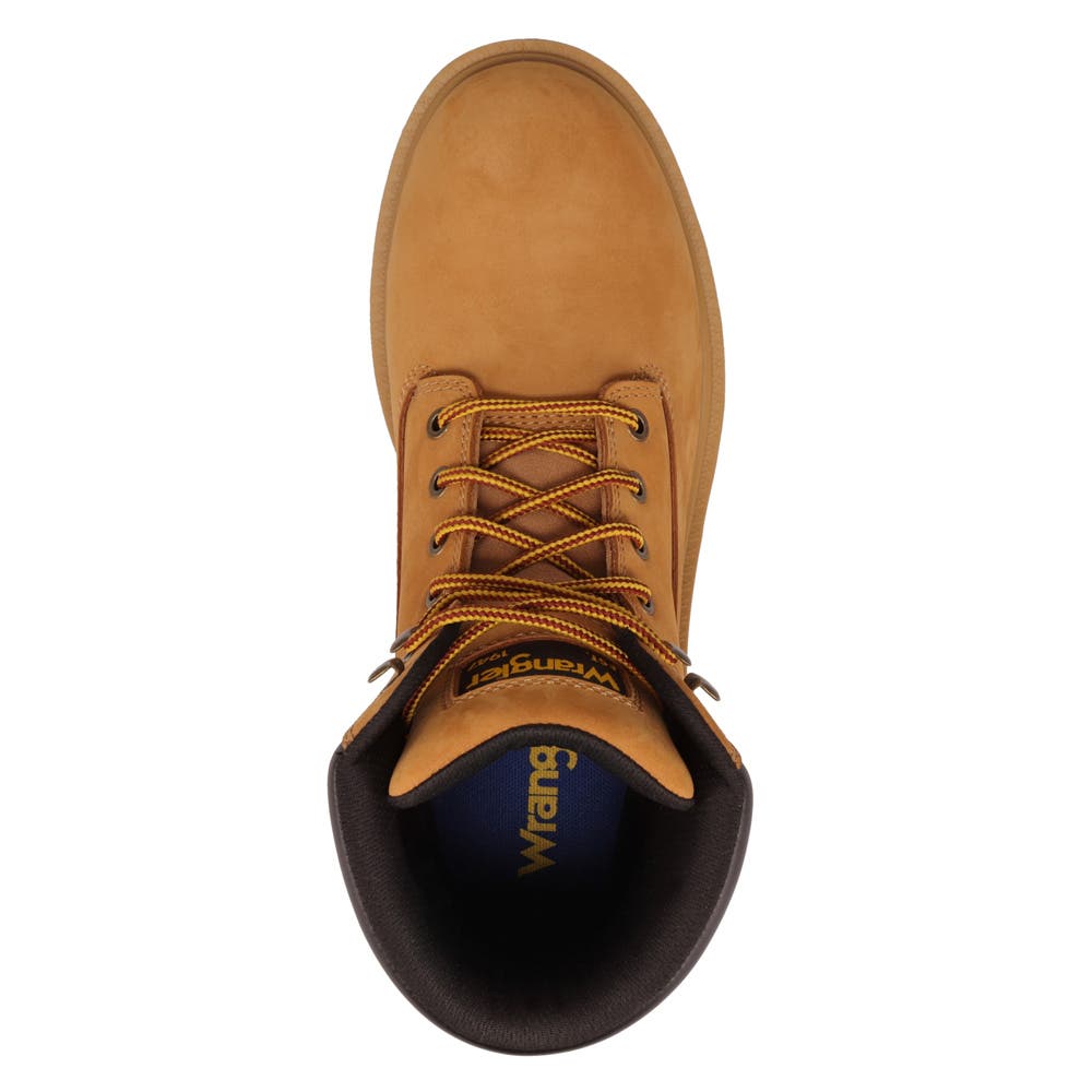 Angus Round Toe Work Boot, Alternate, color, Wheat