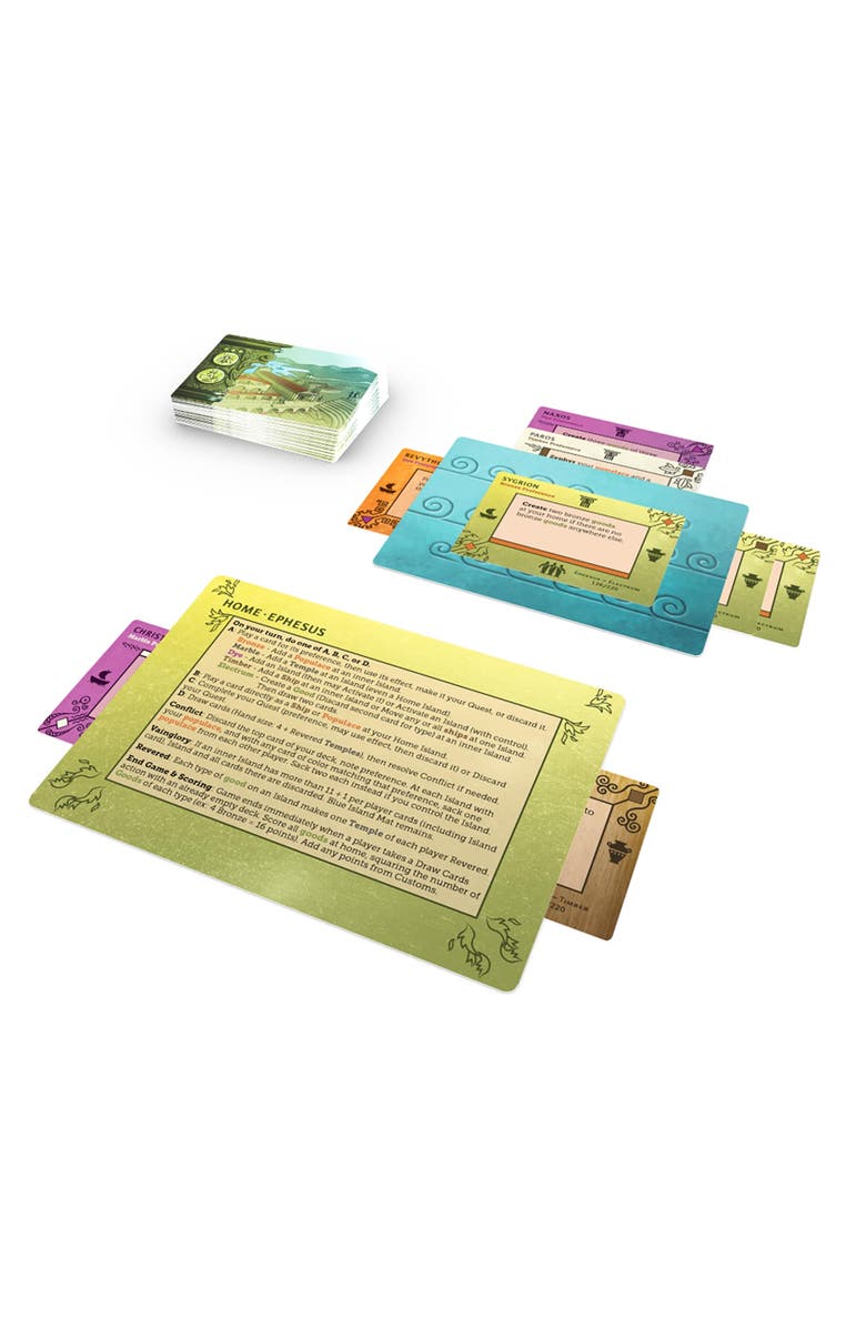 Asmadi Games Aegean Sea Strategy Card Game, Take Charge Of Ancient Peoples, 25 Players, Alternate, color, Multicolored