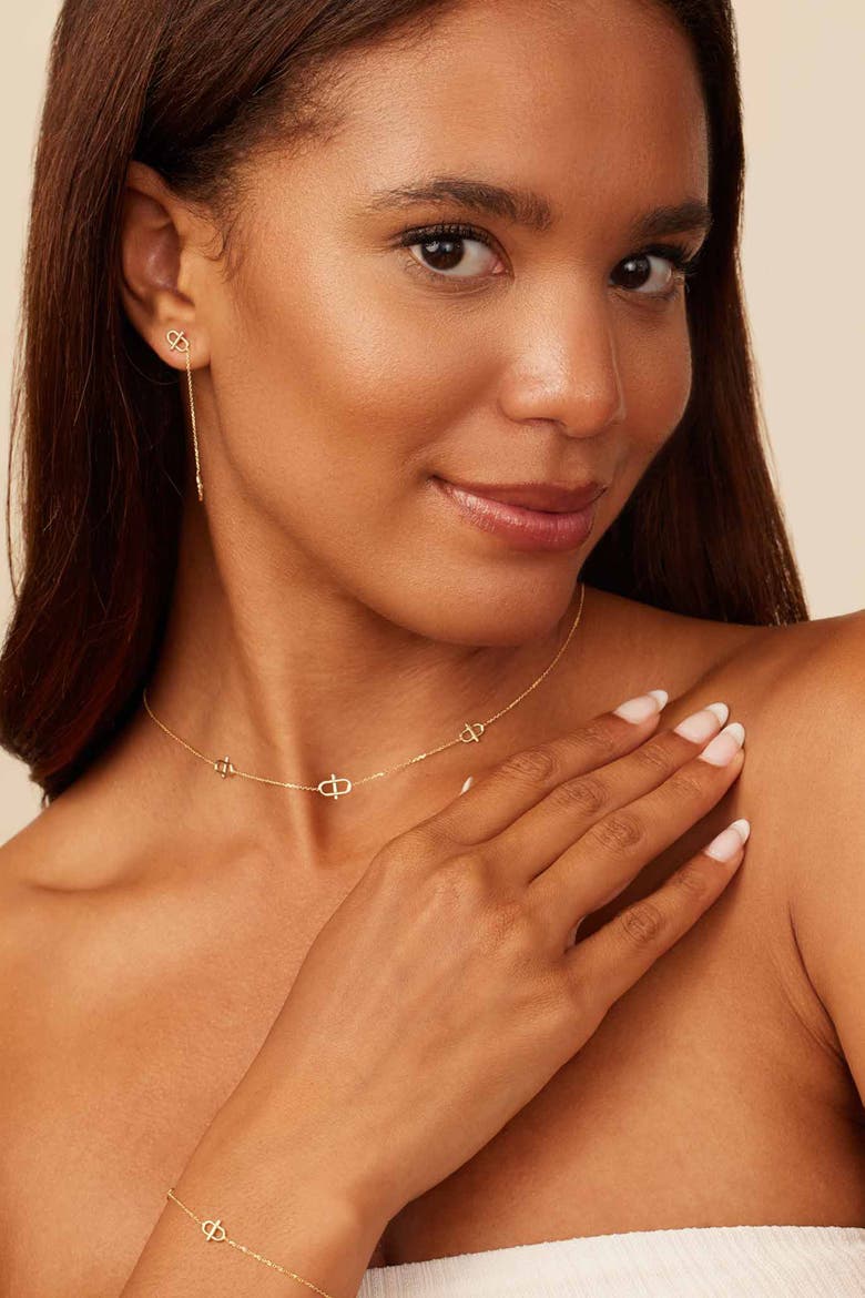 14K Gold Harmony Station Bracelet, Alternate, color, Yellow Gold