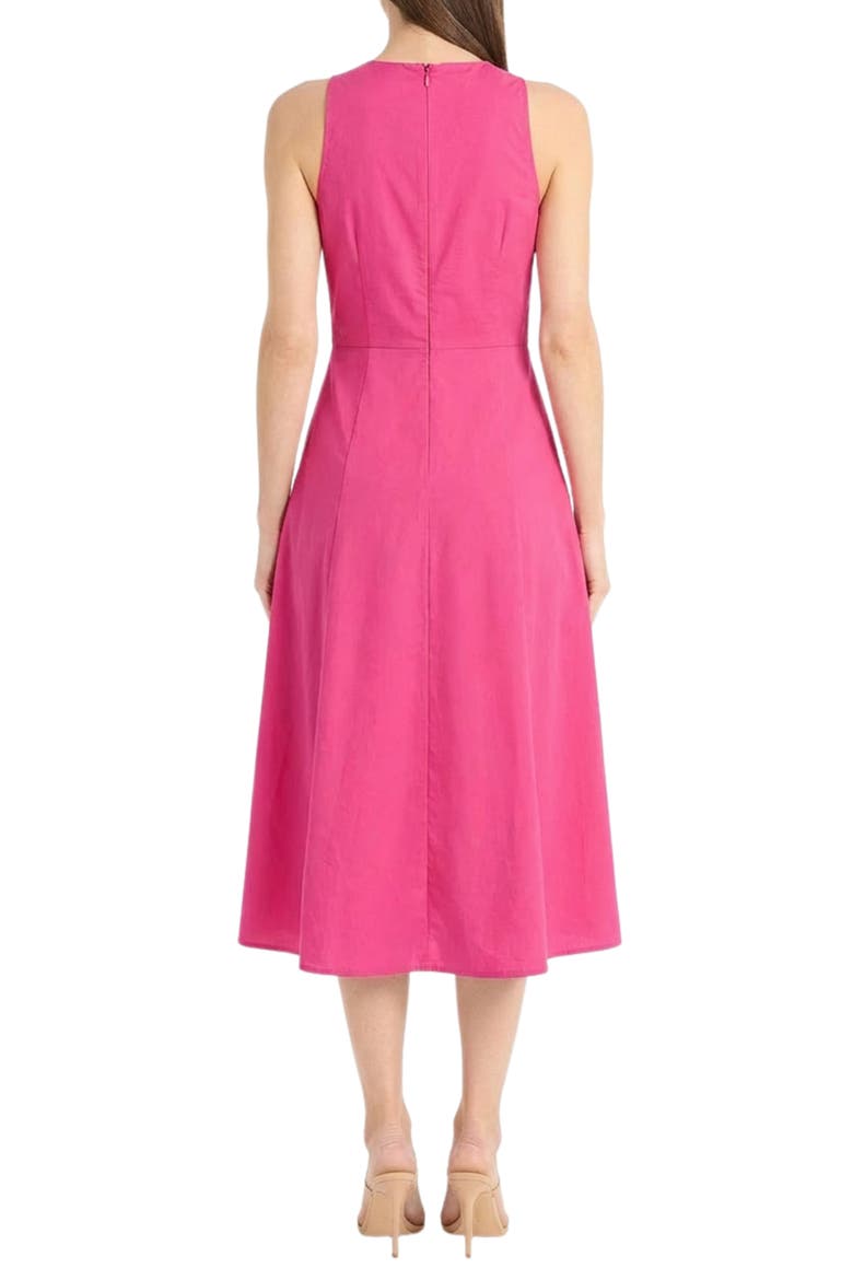 Jewel Neck Gathered Dress, Alternate, color, PINK FLAMBE
