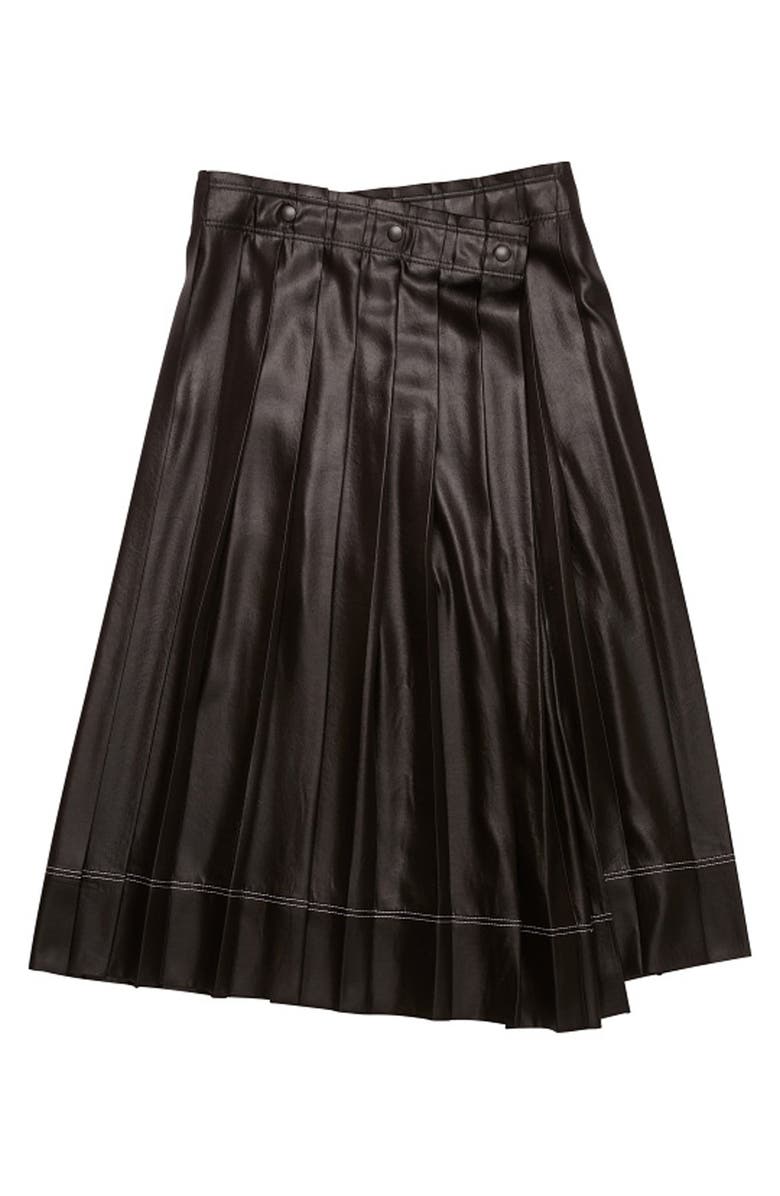 Acne Studios Itty Cinz Pleated Satin Skirt, Alternate, color,