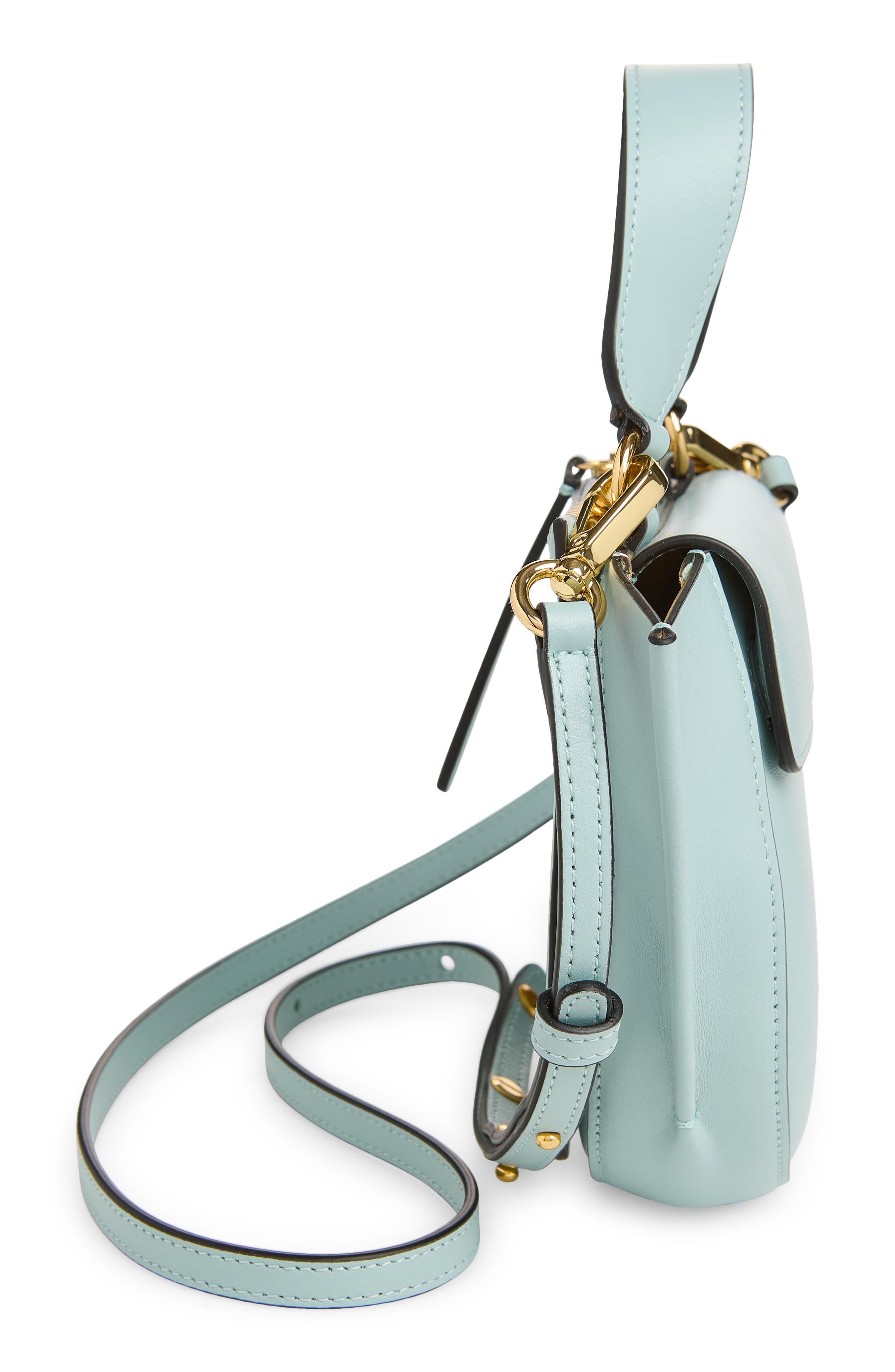 Wandler Small Hortensia Leather Handbag, Alternate, color, Ice