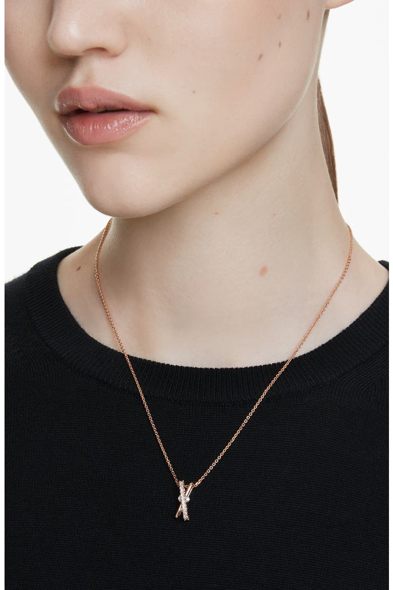 Hyperbola Pendant Necklace, Alternate, color, WHITE