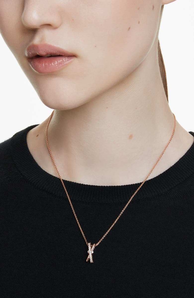 Swarovski Hyperbola Pendant Necklace, Alternate, color, White