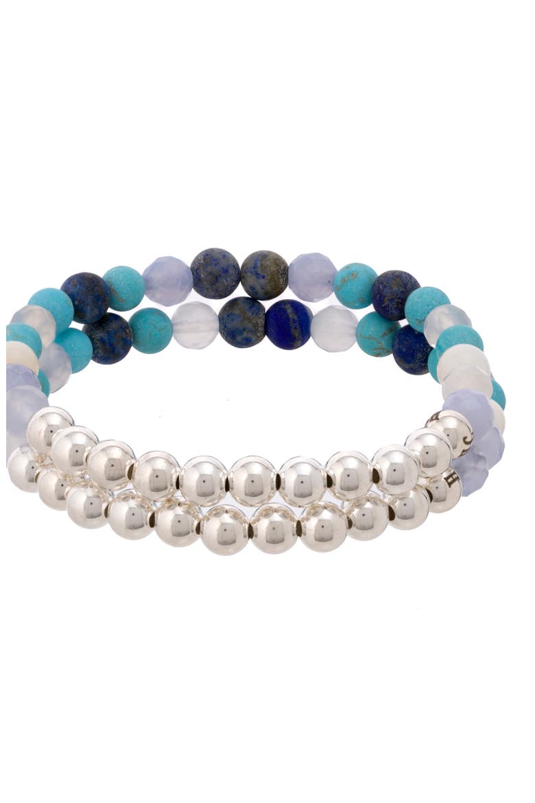 N16 Protection & Inner Strength Set of 2 Healer's Bracelets, Alternate, color, SILVER