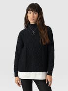 Saint + Sofia Arden Mock Shirt Sweater