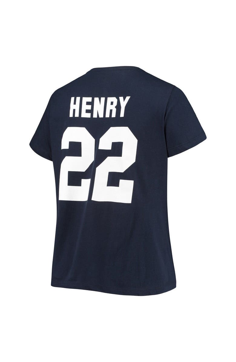 FANATICS Women's Derrick Henry Navy Tennessee Titans Plus Size Fair Catch Name & Number V-Neck T-Shirt, Alternate, color, 