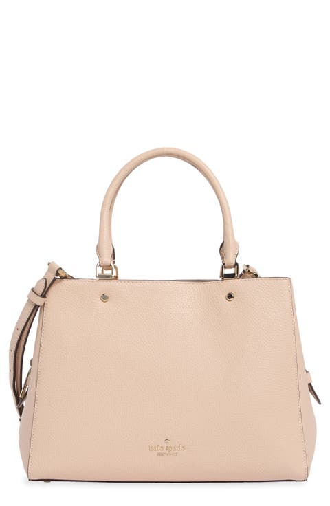 medium pebble leather satchel