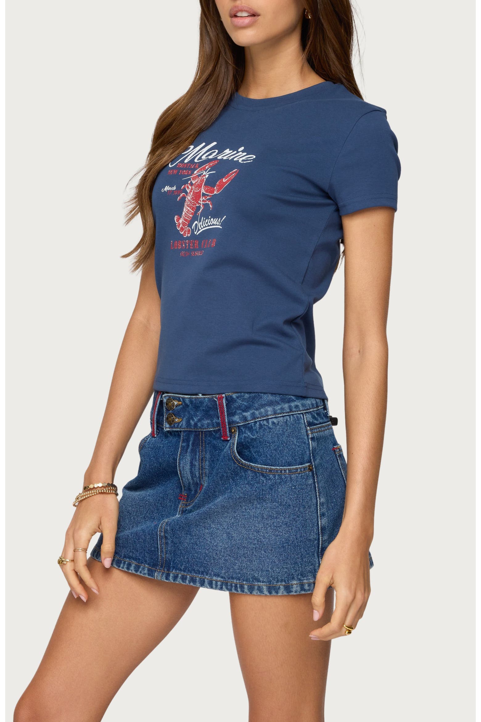 Graphics Color Check Lobster Club Graphic T-Shirt (Women) | Nordstrom