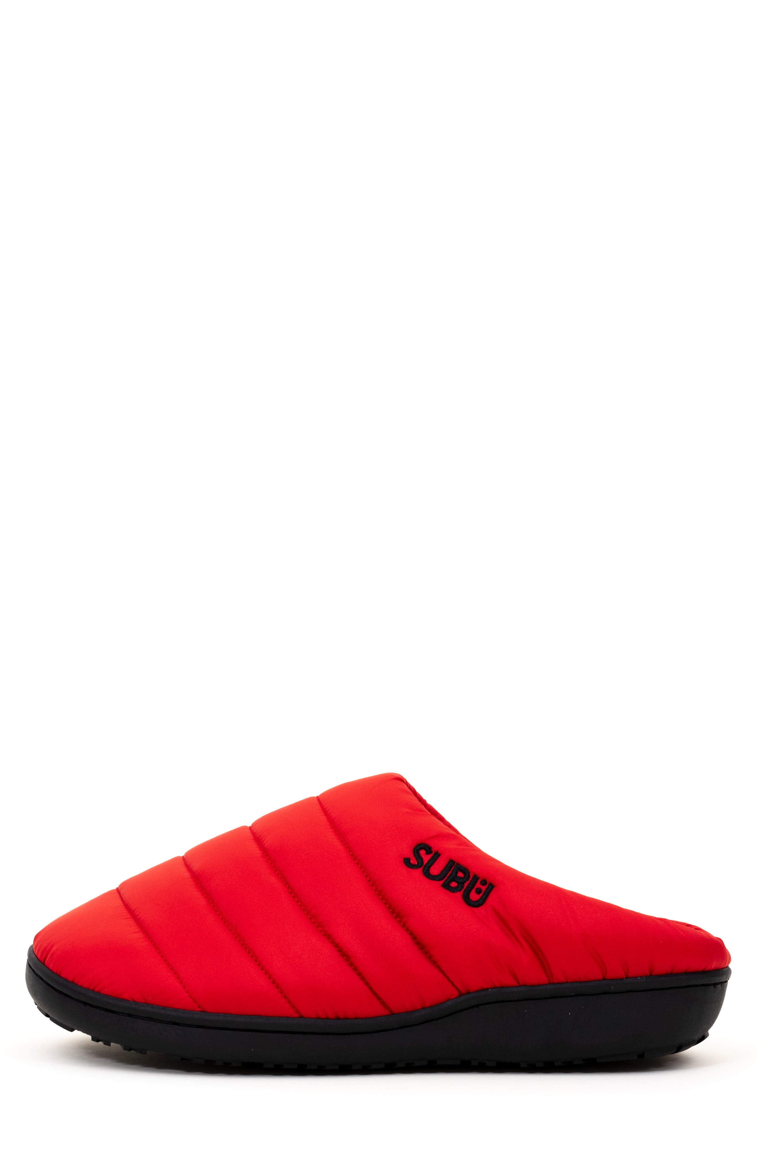 SUBU Gender Inclusive Indoor/Outdoor Puffer Slipper, Alternate, color, Red