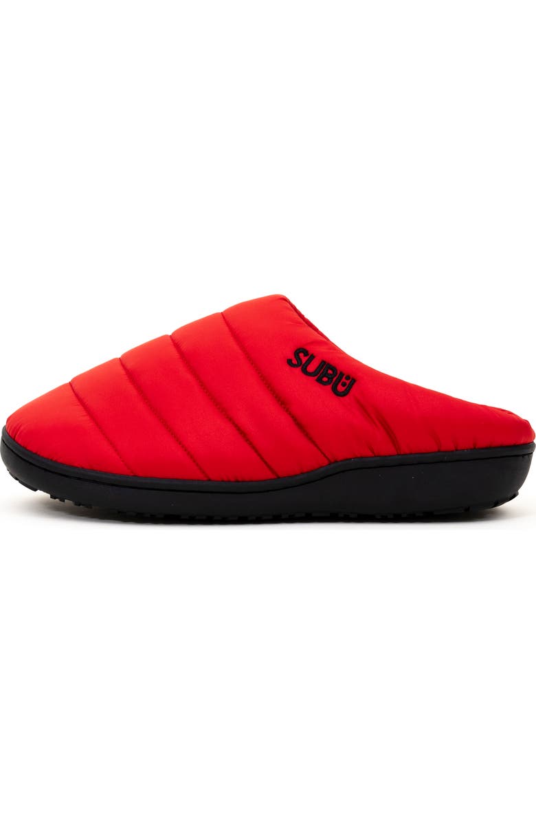 SUBU Gender Inclusive Indoor/Outdoor Puffer Slipper, Alternate, color, Red