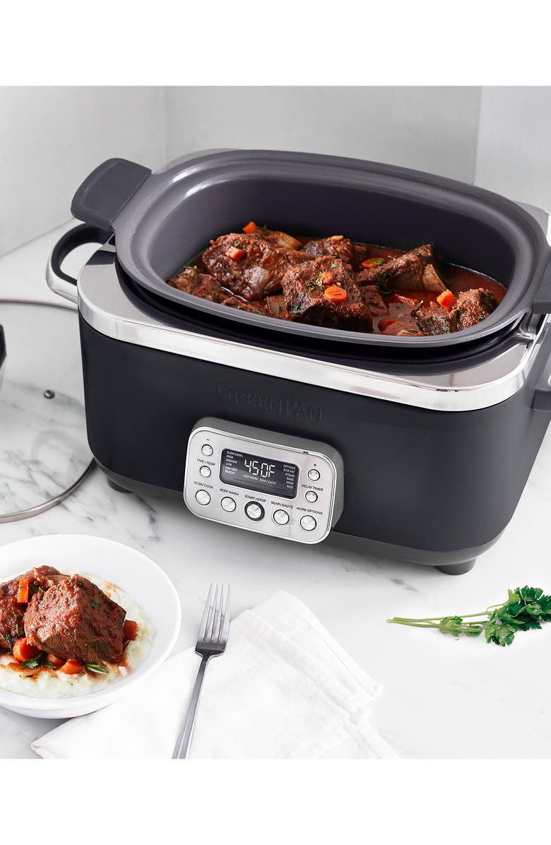 GreenPan Elite 14-in-1 6-Quart Slow Cooker, Alternate, color,