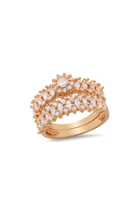 18k Gold Plated Stone Statement Ring