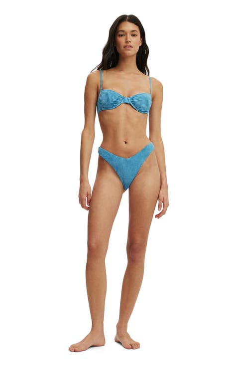 Women's Gathered Thin Strap Balconette Bikini Top