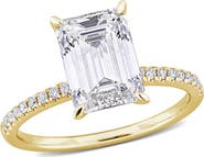 Julianna B. 3-1/10 CTW Lab-Grown Diamond Emerald-Cut Ring 14k