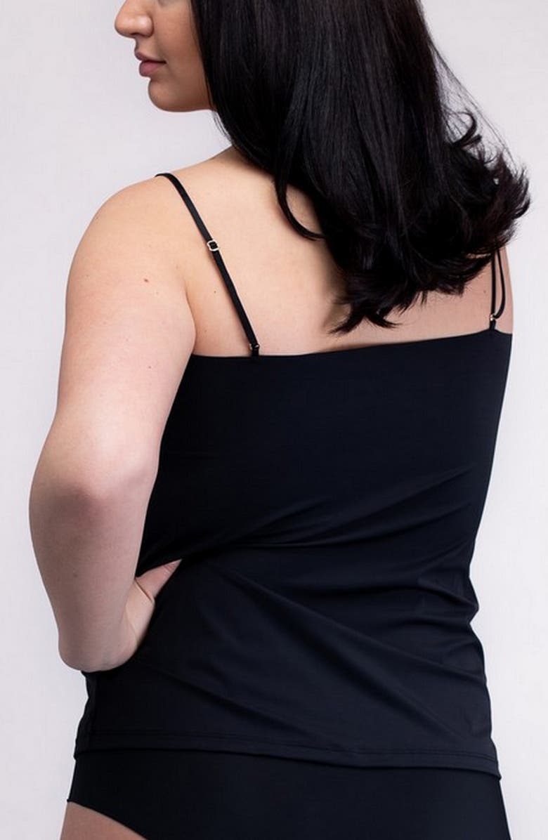 Uwila Warrior Soft Seamless Camisole with Lace, Alternate, color, Tap Shoe Black