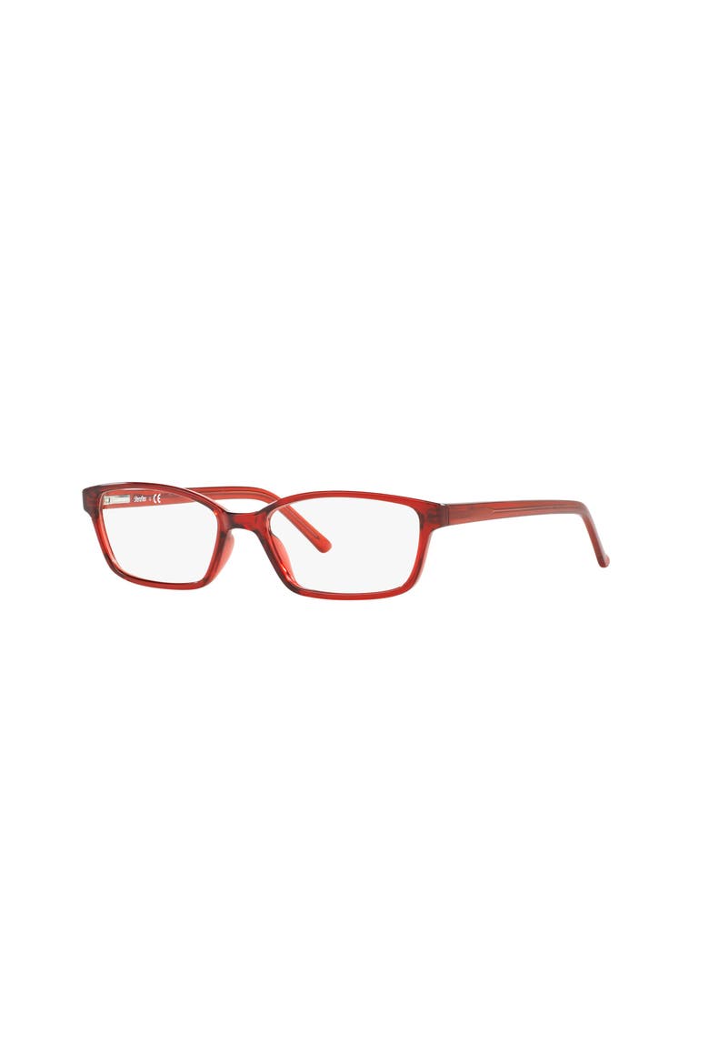 51mm Rectangle optical glasses, Main, color, Red