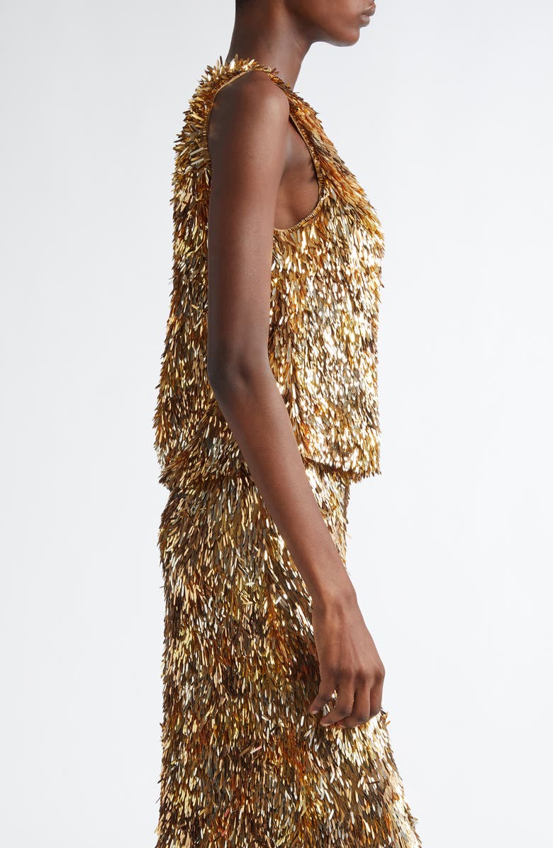 Ulla Johnson Beatriz Paillette Top, Alternate, color, Gilt