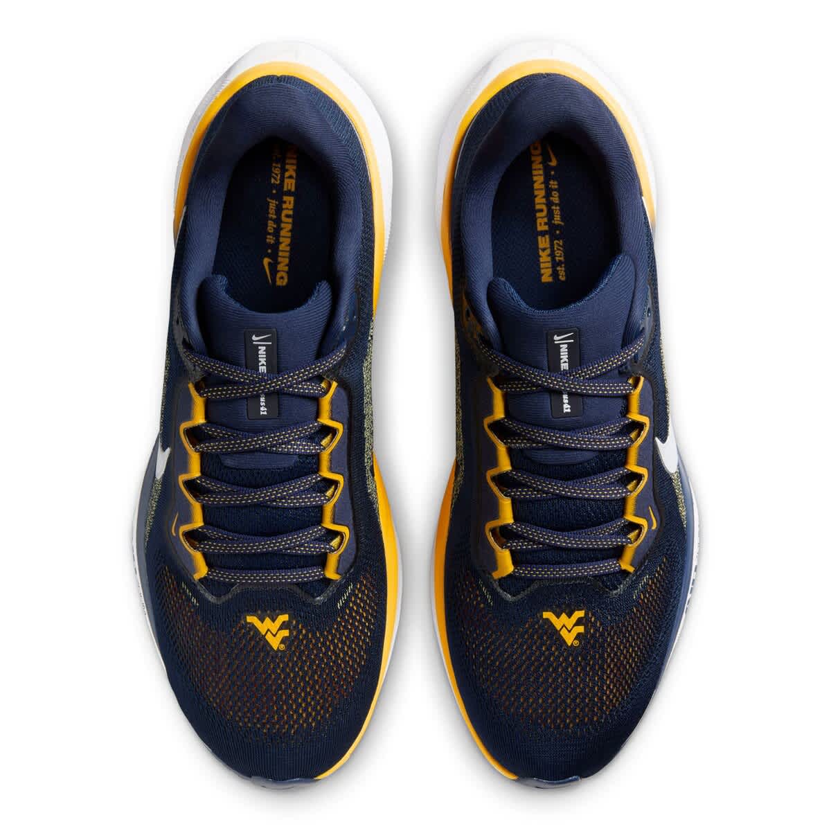 Nike Unisex Nike Navy West Virginia Mountaineers Zoom Pegasus 41 Running Shoes, Alternate, color, 