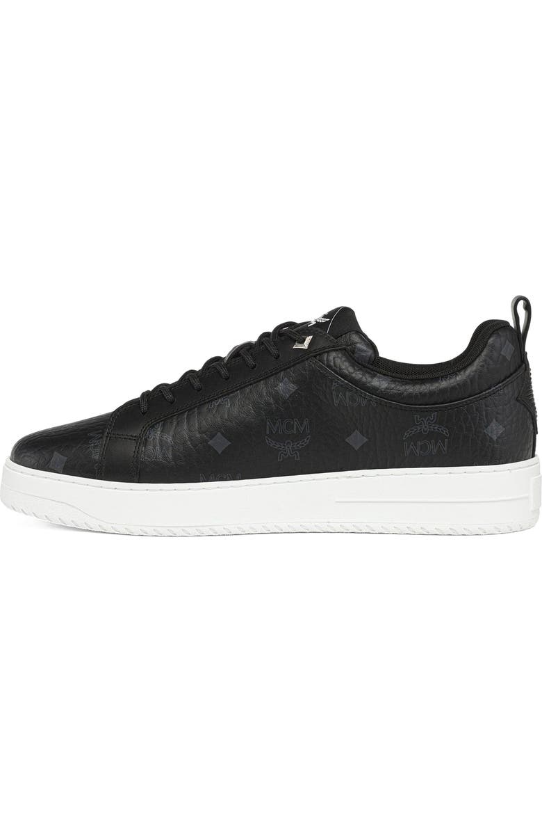 MCM Neo Terrain Lo Sneakers in Visetos, Alternate, color, Black