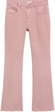 MANGO TEEN Frayed Mid Rise Flare Jeans