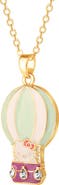 Hello Kitty Enamel and Clear Cyrstal 3D Hot Air Balloon Pendant