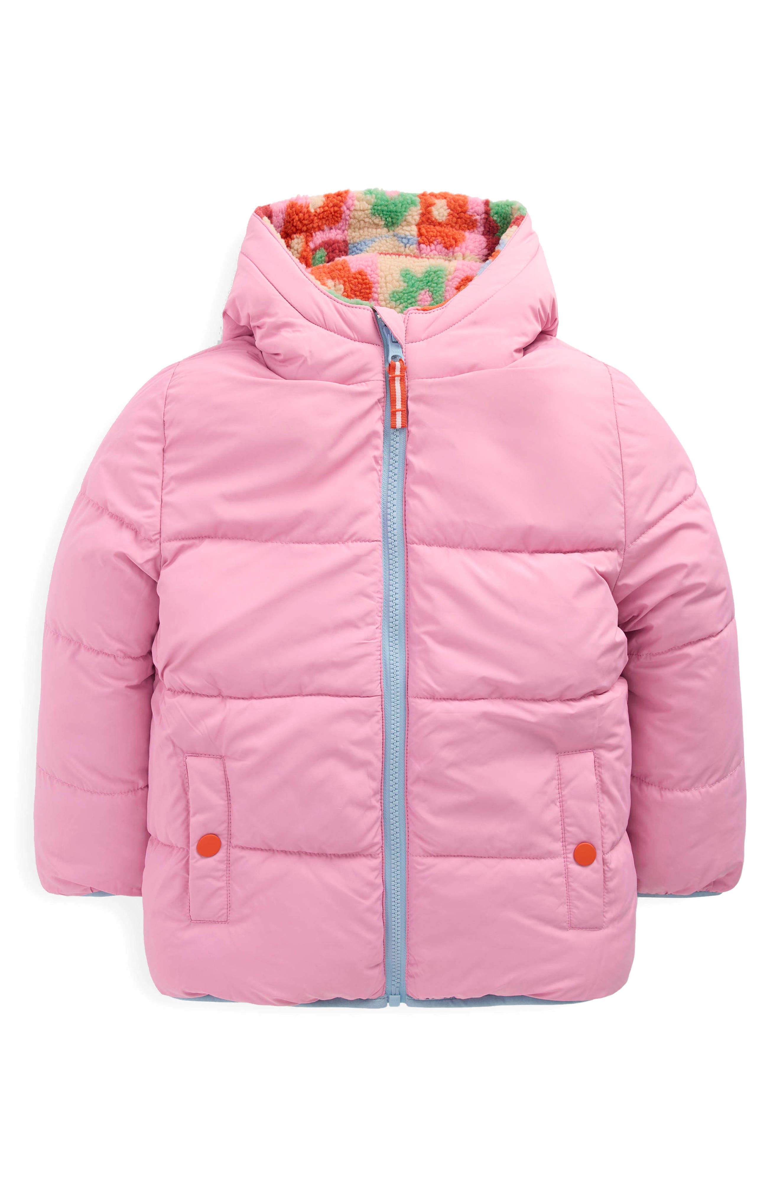 Mini Boden Kids' Reversible Fleece Hooded Jacket