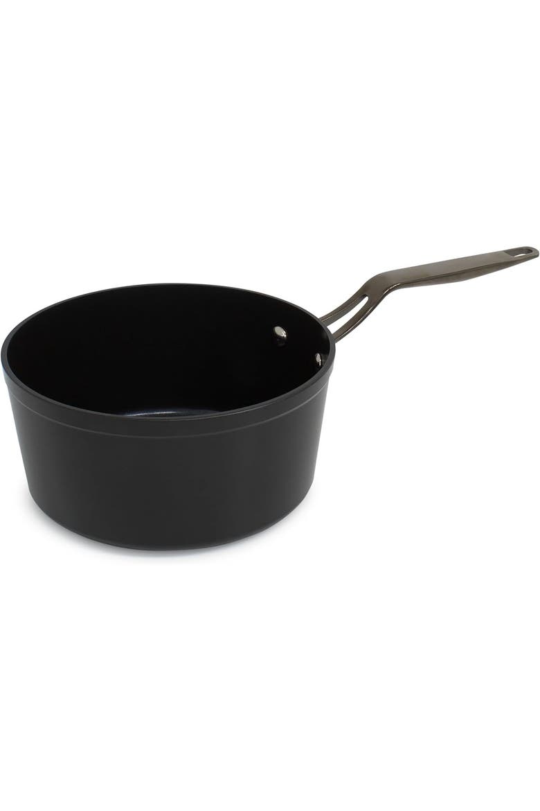2.7QT Nonstick Sauce Pan with Lid, Alternate, color, Black
