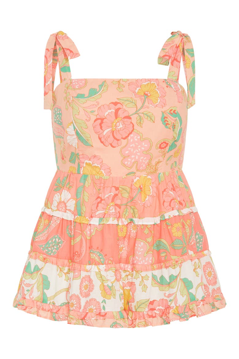 Cleo Smocked Tie Shoulder Top, Alternate, color, BELLINI SPLICE