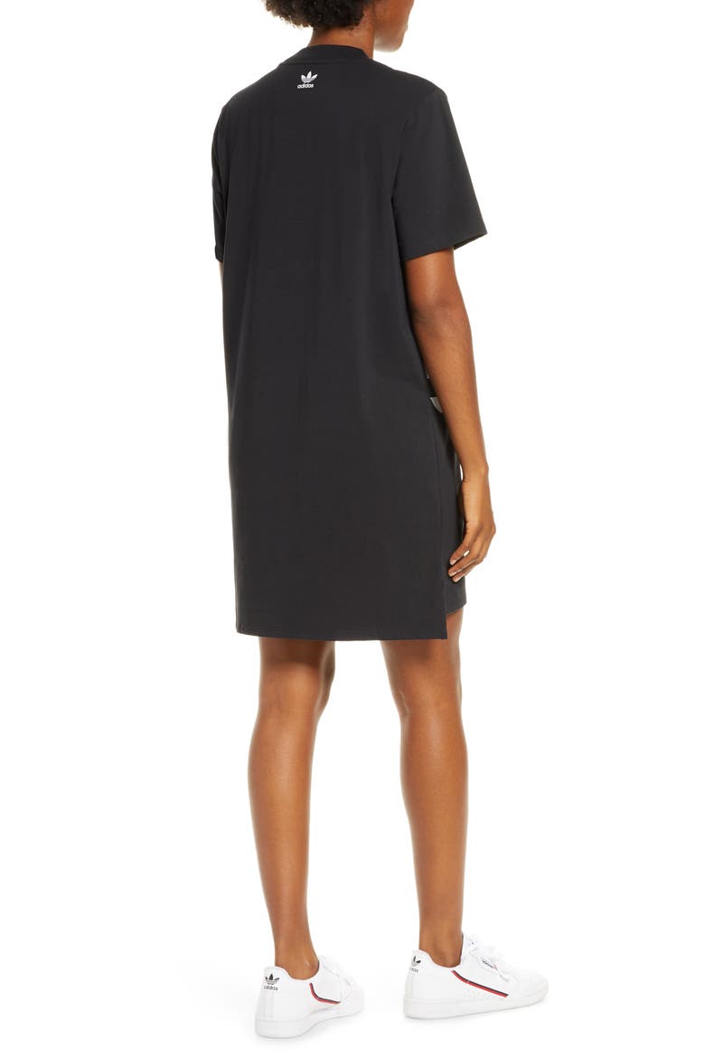 Large Logo T-Shirt Dress, Alternate, color, BLACK/ WHITE