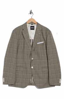 BOSS Hutson Slim Fit Plaid Sport Coat