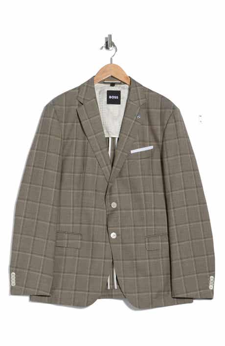 BOSS Hutson Slim Fit Plaid Sport Coat