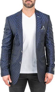 Maceoo Socrate Skull Blue Blazer
