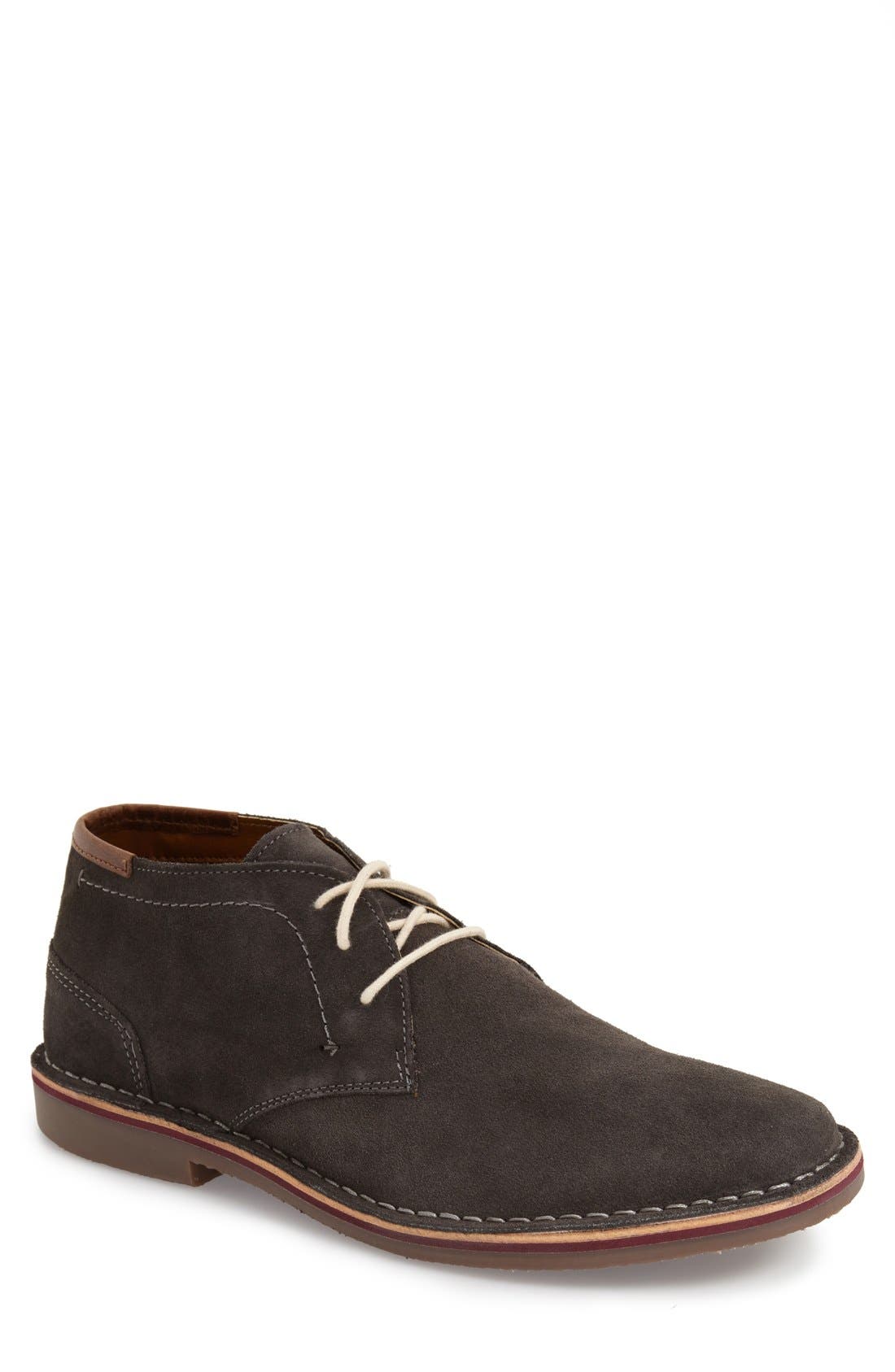 'Desert Sun' Chukka Boot, Main, color, DARK GREY SUEDE