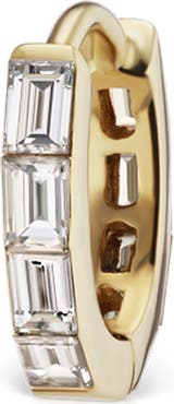 MARIA TASH Invisible Set Baguette Diamond Eternity Hoop Earring