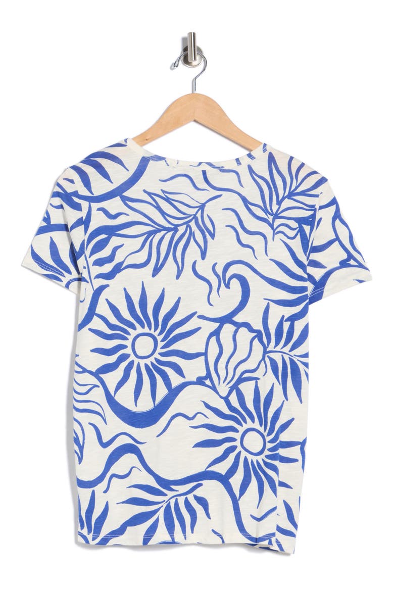 Everyday Knotted T-Shirt, Alternate, color, SOLAR BLOOM BLUE/ COBALT