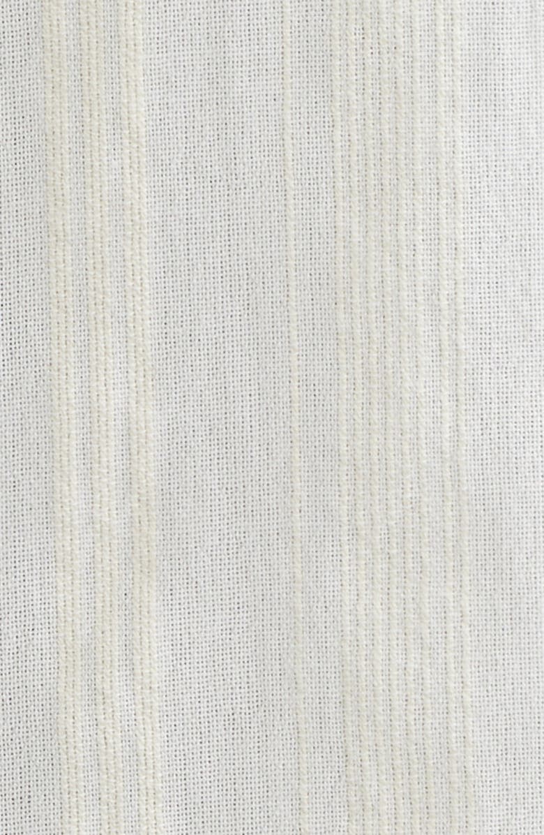 Brixton Cru Textured Stripe Short Sleeve Cotton Dobby Button-Up Shirt, Alternate, color, Off White