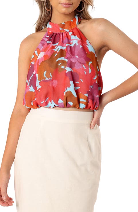 Blaise Floral Print Halter Top