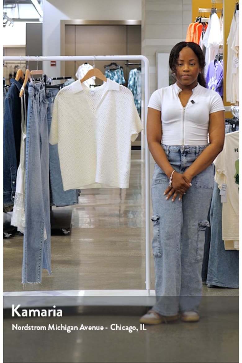 Carla Open Stitch Polo Sweater video